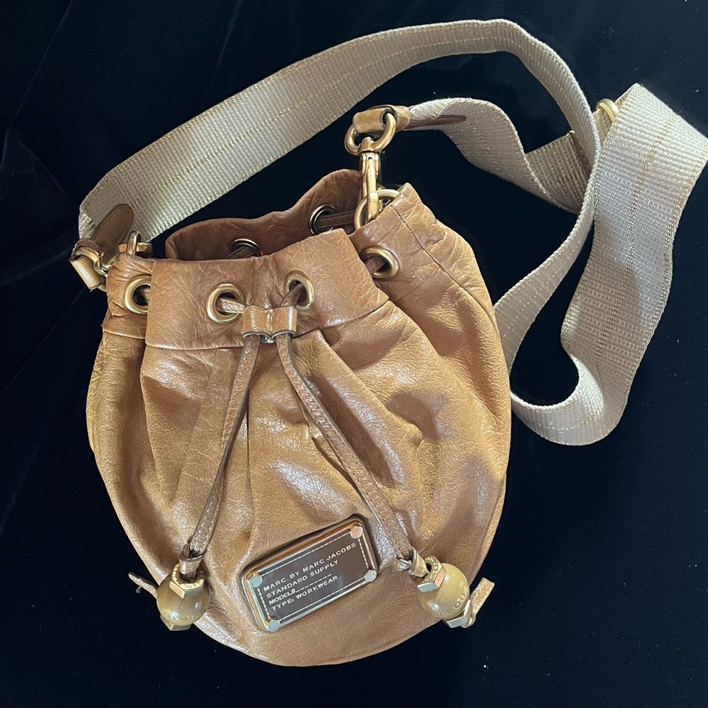 Marc by Marc Jacobs Drawstring Leather Shoulder Bag